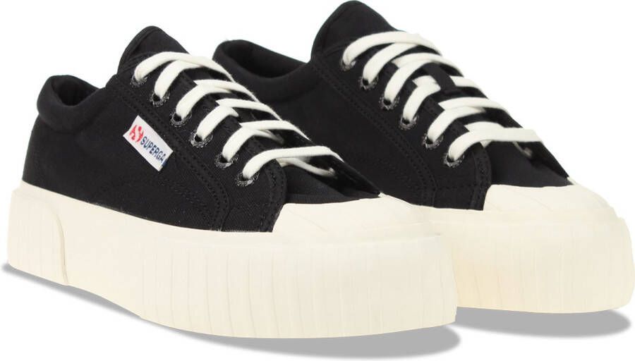 Superga Zwarte casual sneakers voor vrouwen Zwart Dames