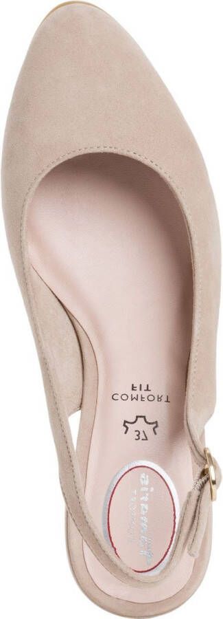 Tamaris Comfort Pumps beige Leer Dames