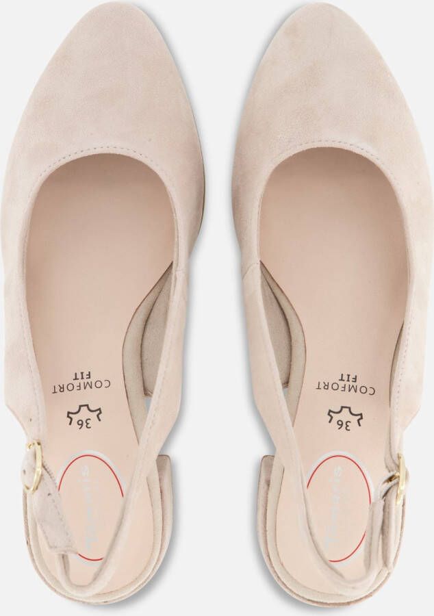 Tamaris Comfort Pumps beige Leer Dames