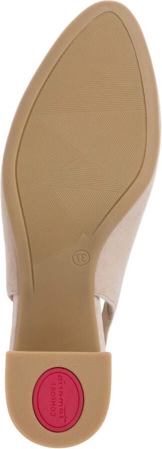 Tamaris Comfort Pumps beige Leer Dames