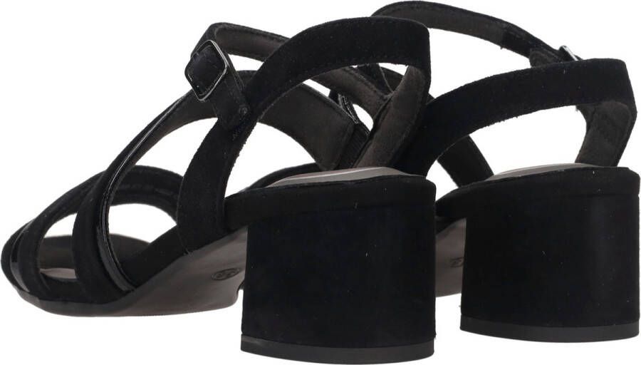 Tamaris Zwarte leren sandalette met 5 cm hak Black Dames - Foto 12