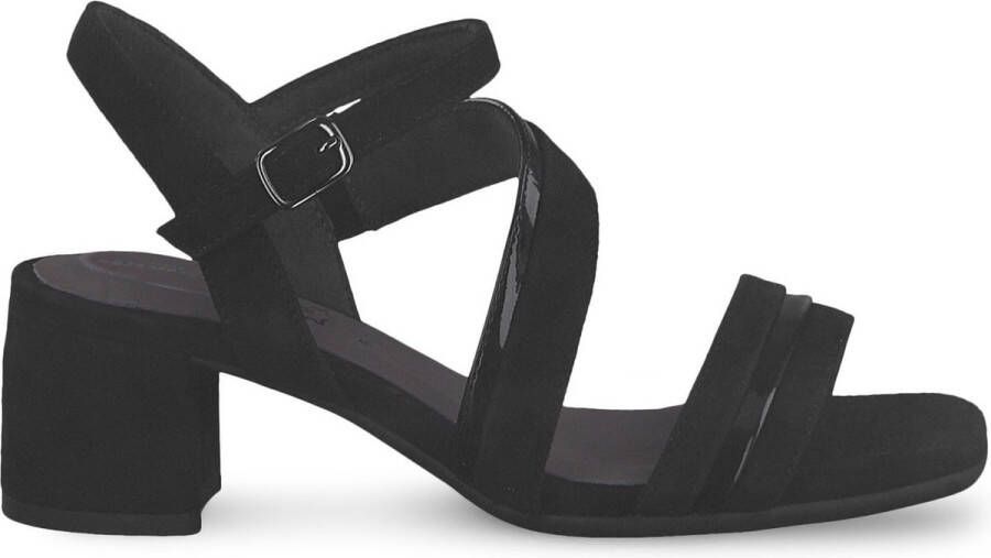 Tamaris Zwarte leren sandalette met 5 cm hak Black Dames - Foto 5