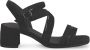 Tamaris Zwarte leren sandalette met 5 cm hak Black Dames - Thumbnail 5