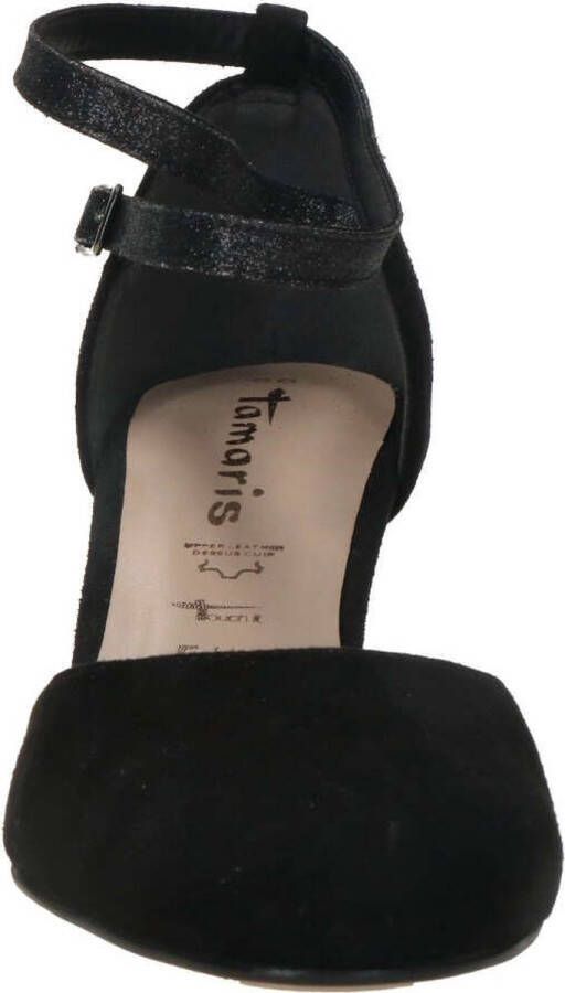 Tamaris Stijlvolle Suède Hoge Hak Sandalen Black Dames