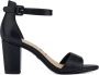 Tamaris Zwarte Leren Hoge Hak Sandalen Black Dames - Thumbnail 21