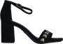 Tamaris Stijlvolle zwarte leren hoge hak sandalen Black Dames - Thumbnail 43