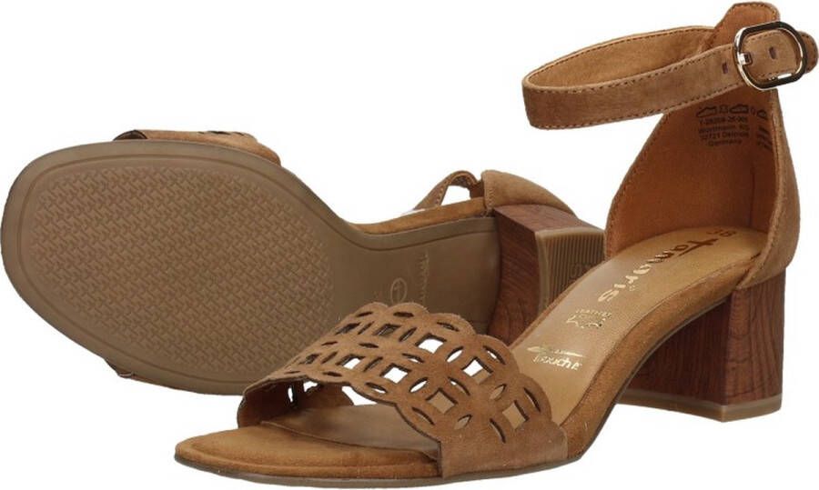 Tamaris Gekleed Sandalen Hak cognac