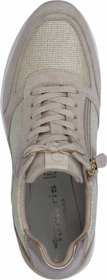 Tamaris Glam Com Sneakers beige Imitatieleer Dames