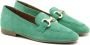 Tamaris Groene suède loafers met verharde hiel en gouden detail Green Dames - Thumbnail 12