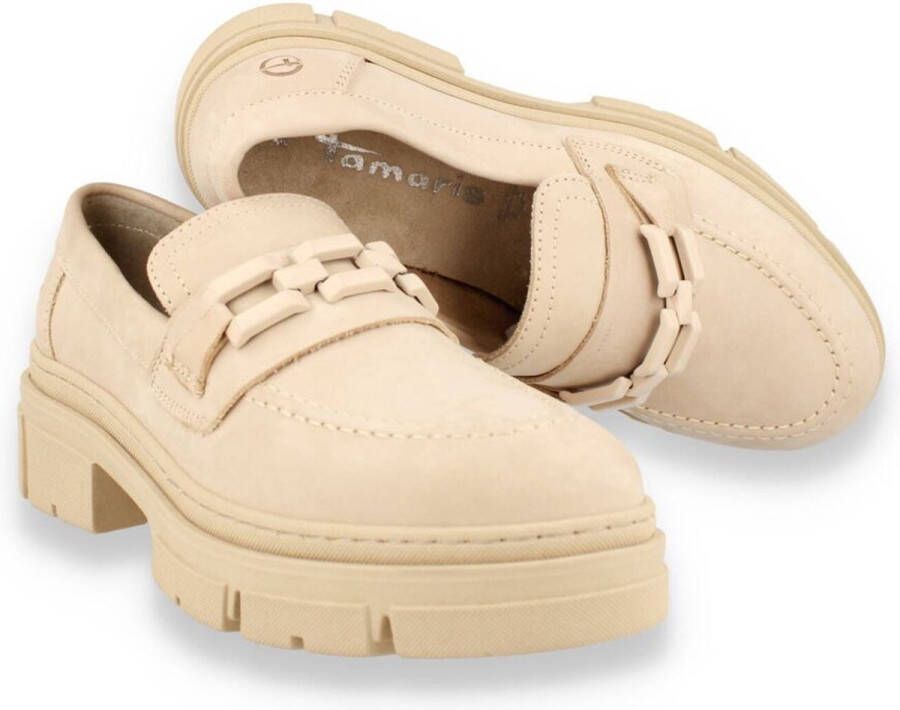 Tamaris Loafers beige Leer 132104 Dames