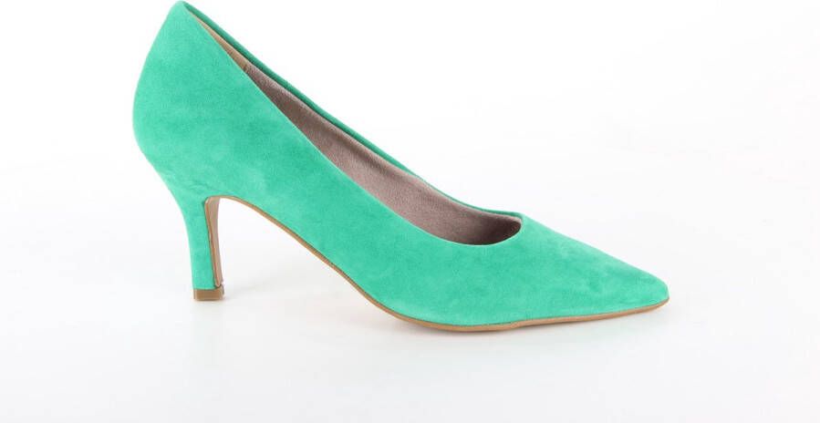 Tamaris Pumps groen Leer Dames