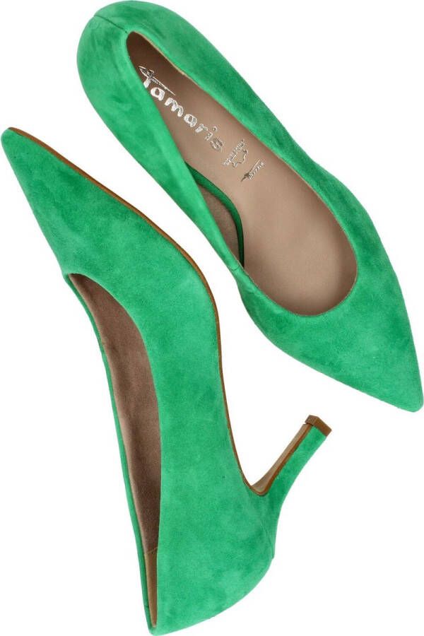 Tamaris Pumps groen Leer Dames