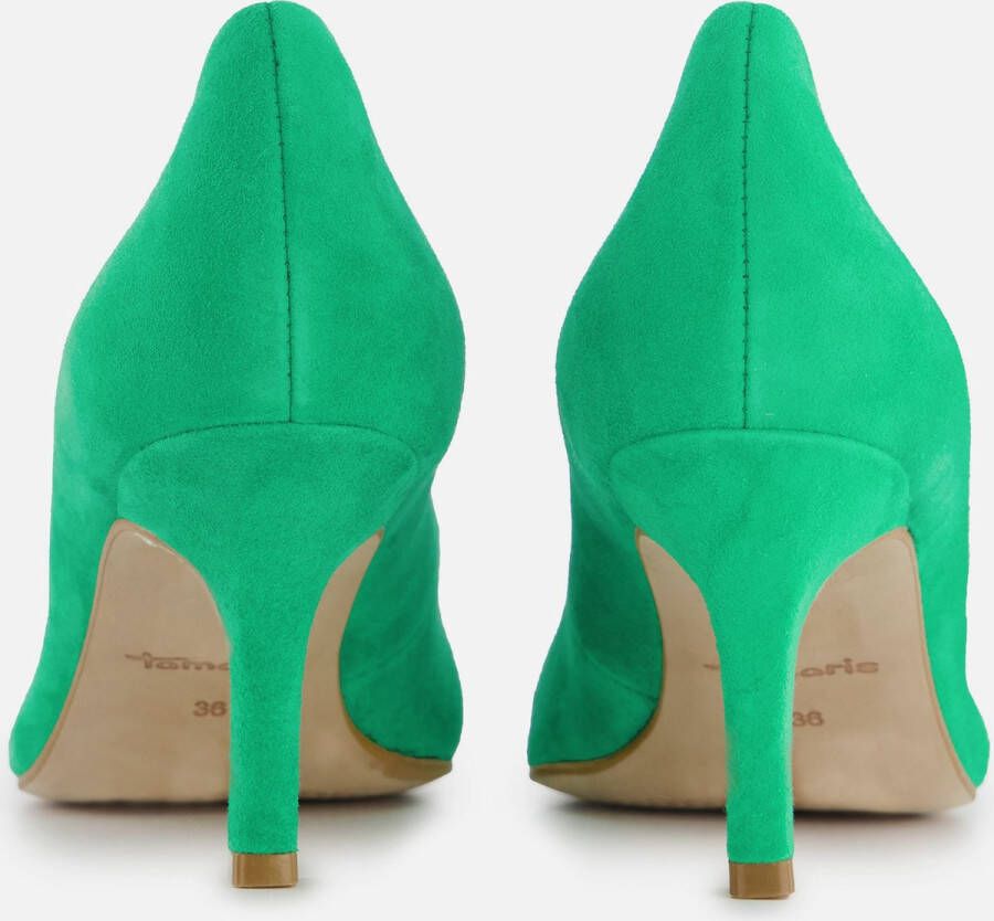 Tamaris Pumps groen Leer Dames