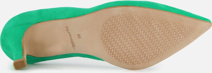 Tamaris Pumps groen Leer Dames