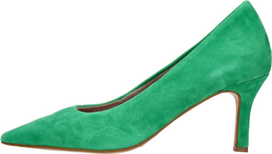 Tamaris Pumps groen Leer Dames