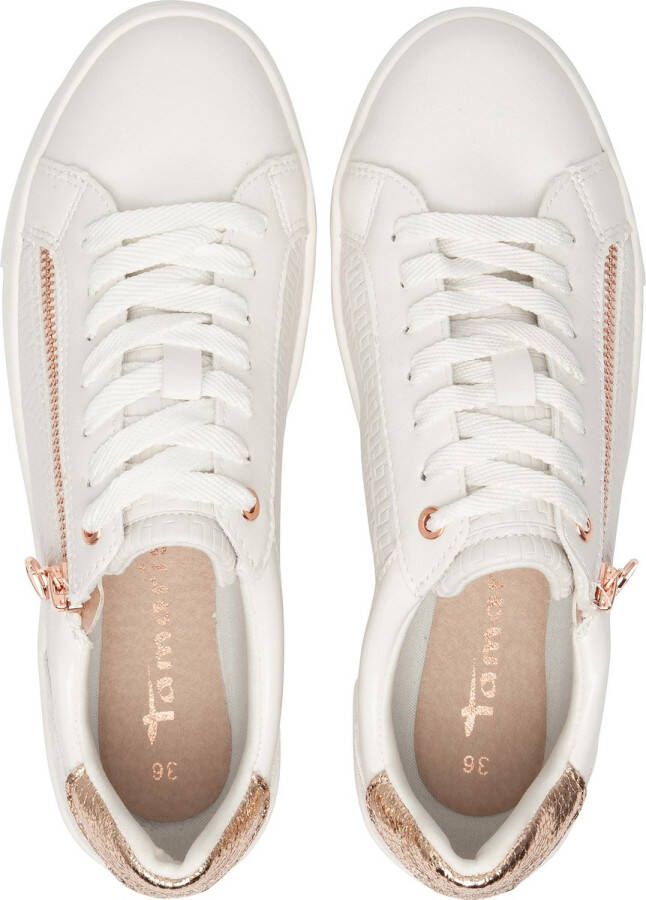 Tamaris Rosegold Sneakers wit Synthetisch Dames