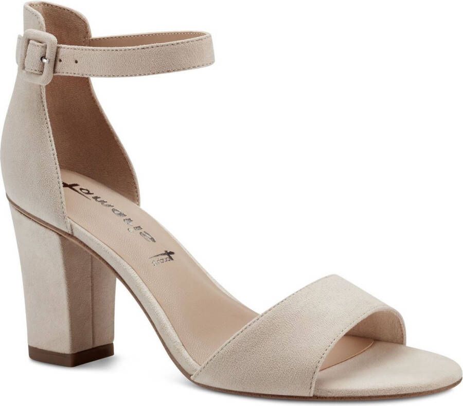 Tamaris Sandalen met hak beige Imitatiesuede Dames