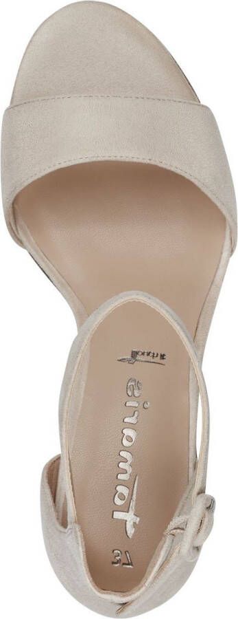 Tamaris Sandalen met hak beige Imitatiesuede Dames