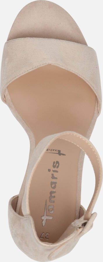 Tamaris Sandalen met hak beige Imitatiesuede Dames