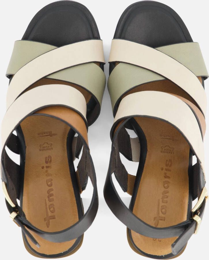 Tamaris Sandalen met hak beige Leer Dames