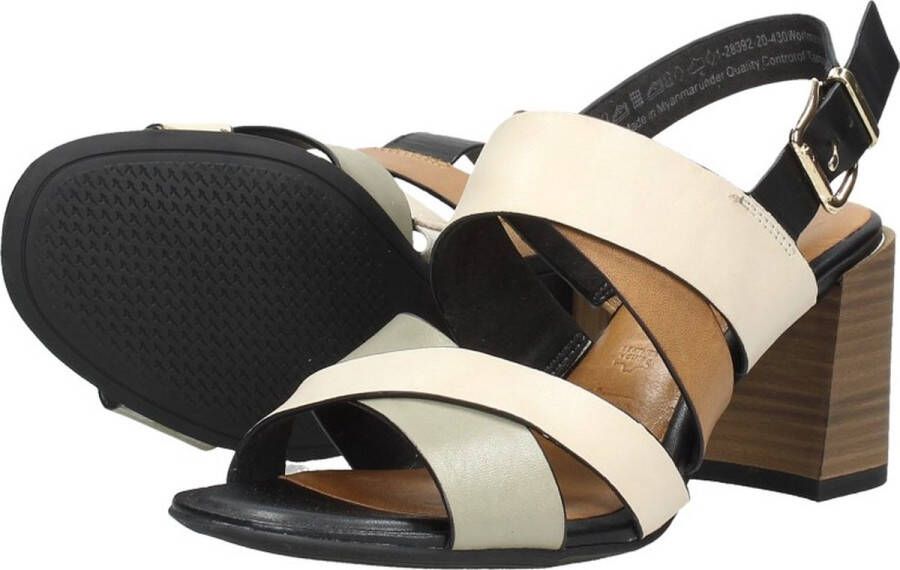 Tamaris Sandalen met hak beige Leer Dames