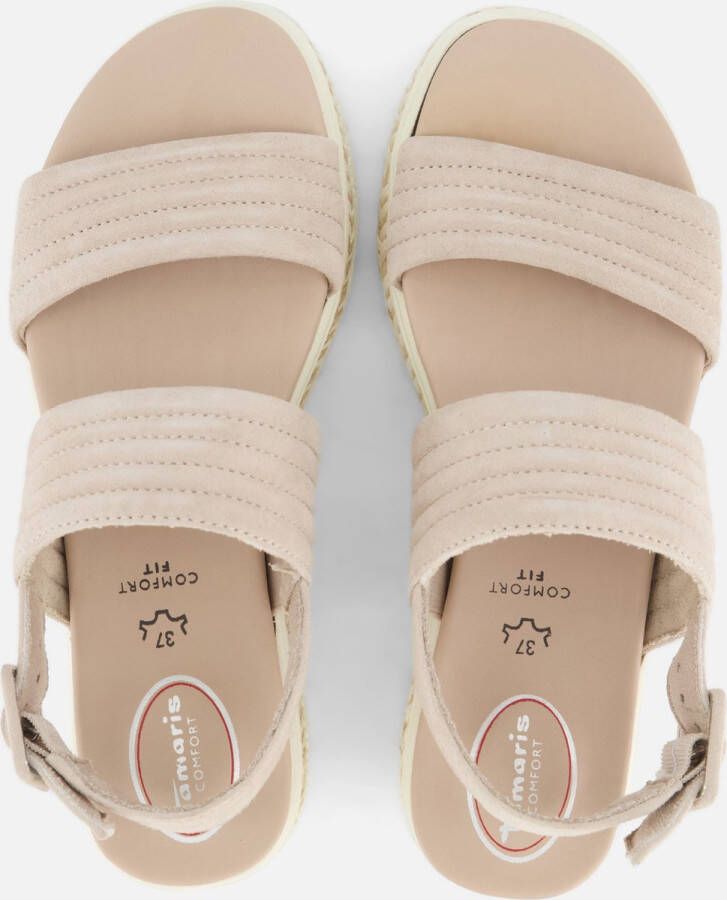 Tamaris Sandalen met hak beige Leer Dames