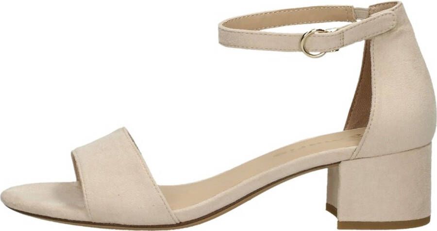 Tamaris Sandalen met hak beige Textiel Dames