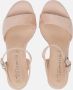 Tamaris sandalen met hak beige Textiel Dames - Thumbnail 3