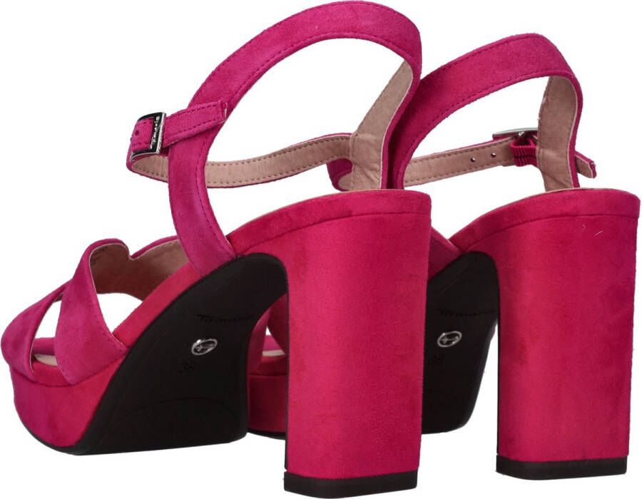 Tamaris Sandalen met hak roze Leer Dames