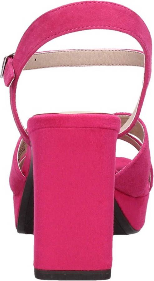 Tamaris Sandalen met hak roze Leer Dames