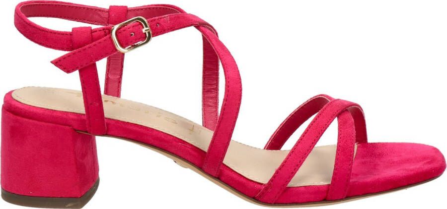 Tamaris Roze Suede Sandalette met Enkelbandje Pink Dames