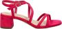 Tamaris Roze Suede Sandalette met Enkelbandje Pink Dames - Thumbnail 1