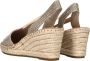 Tamaris Sandalen met sleehak goud Textiel Dames - Thumbnail 9