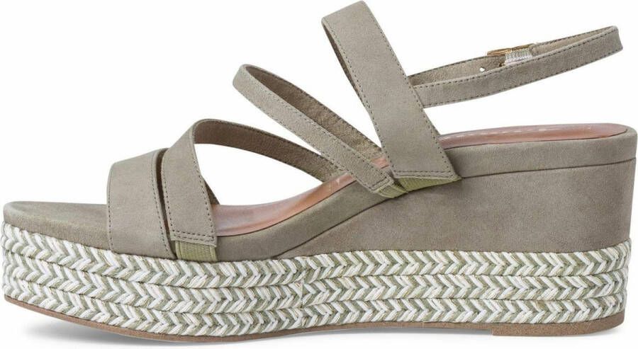 Tamaris Sandalen met sleehak groen