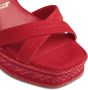 Tamaris Sandalen met Sleehak rood Leer Dames - Thumbnail 3