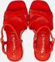 Tamaris Sandalen met Sleehak rood Leer Dames - Thumbnail 8