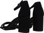 Tamaris Stijlvolle zwarte leren hoge hak sandalen Black Dames - Thumbnail 11