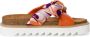 Tamaris Oranje en paarse leren slipper Multicolor Dames - Thumbnail 11