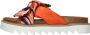 Tamaris Oranje en paarse leren slipper Multicolor Dames - Thumbnail 8