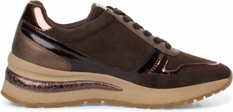 Tamaris Sportieve Bruin Cognac Sneakers Brown Dames