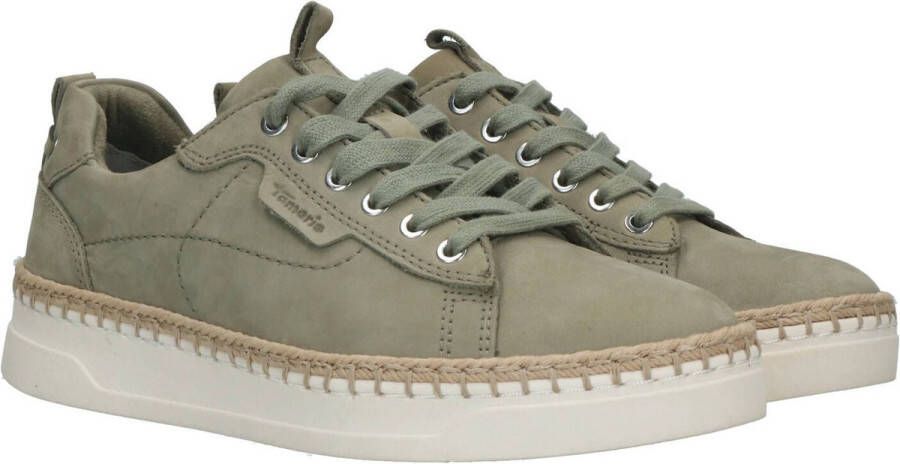 Tamaris Sneakers groen Leer