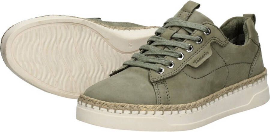 Tamaris Sneakers groen Leer