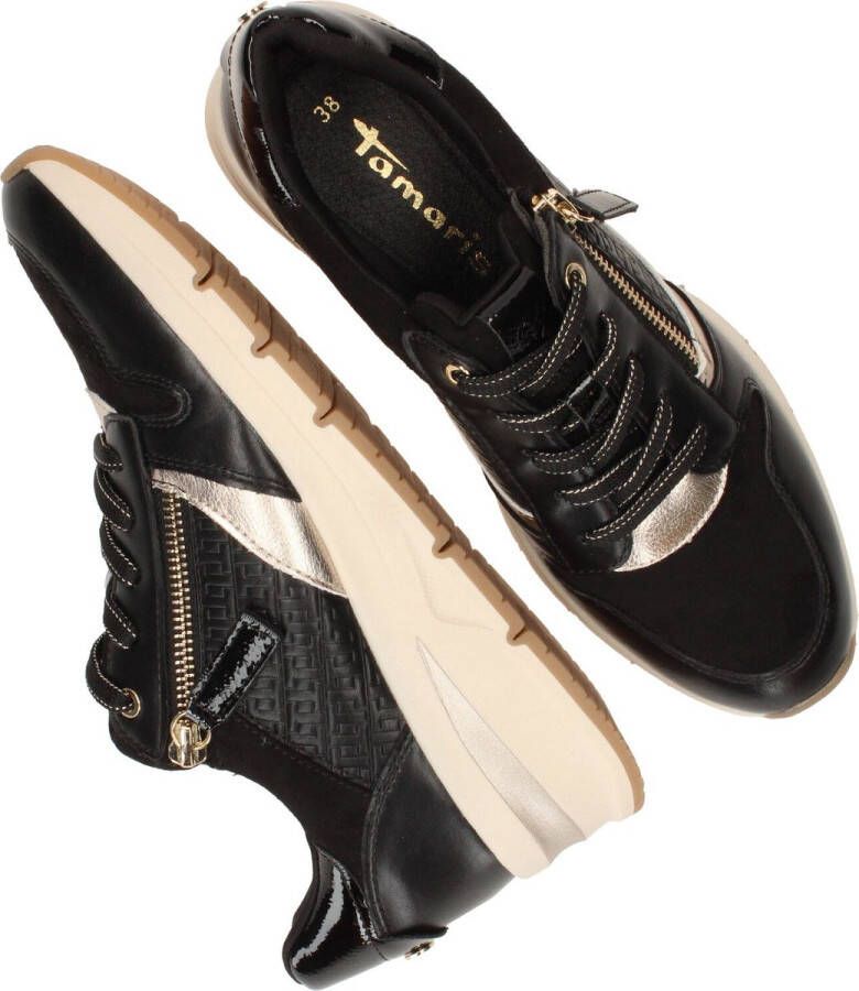 Tamaris Zwarte Vegan Sneaker met Versterkte Hiel Black Dames - Foto 7