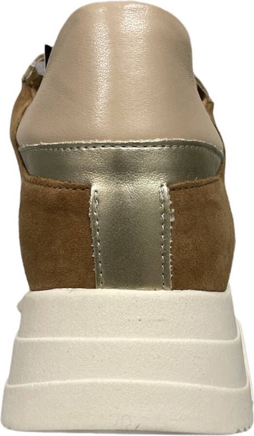 Tango Katy Fat 23-Q Veterschoenen Laag Beige