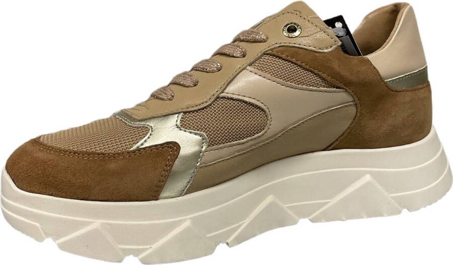 Tango Katy Fat 23-Q Veterschoenen Laag Beige