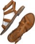 Tango Stijlvolle Cognac Sandalen met Gouden Studs Brown Dames - Thumbnail 5