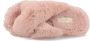 Ted Baker Slippers Lopply Faux Fur Cross Over Slipper in poeder roze - Thumbnail 6