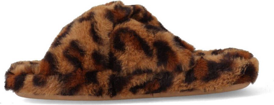 Ted Baker 257203 Alyna Printed Faux Fur Cross Over Slipper Q