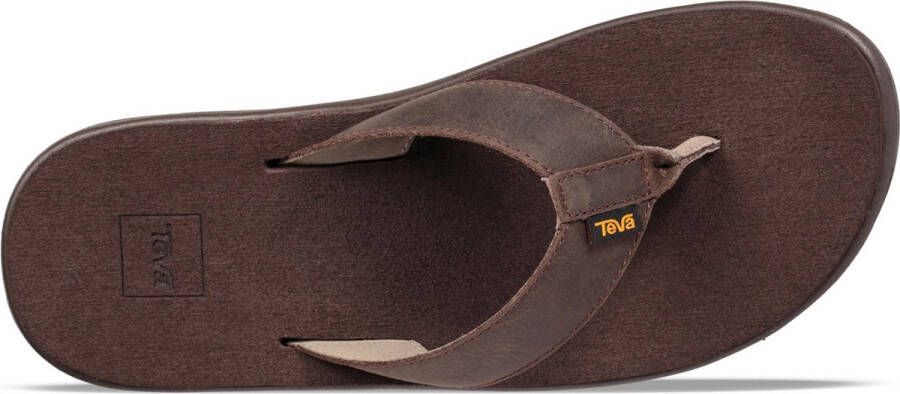 Teva Voya Flip Leather teenslippers heren donker bruin