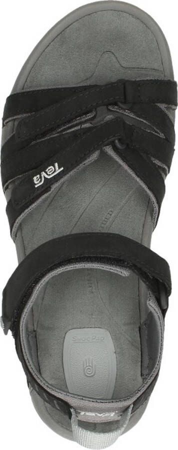 Teva TIRRA Leren Dames Sandalen Zwart Grijs